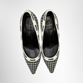 Dior Preowned Luxury Shoes J'Adior Houndstooth Fabric Pointed-Toe Pump Top View