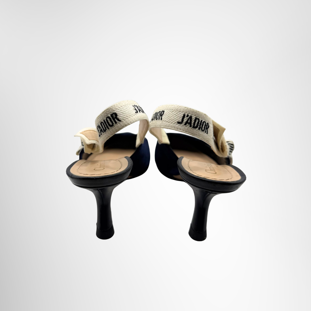 Dior Preowned Luxury Shoes J'Adior Slingback Pump Back View