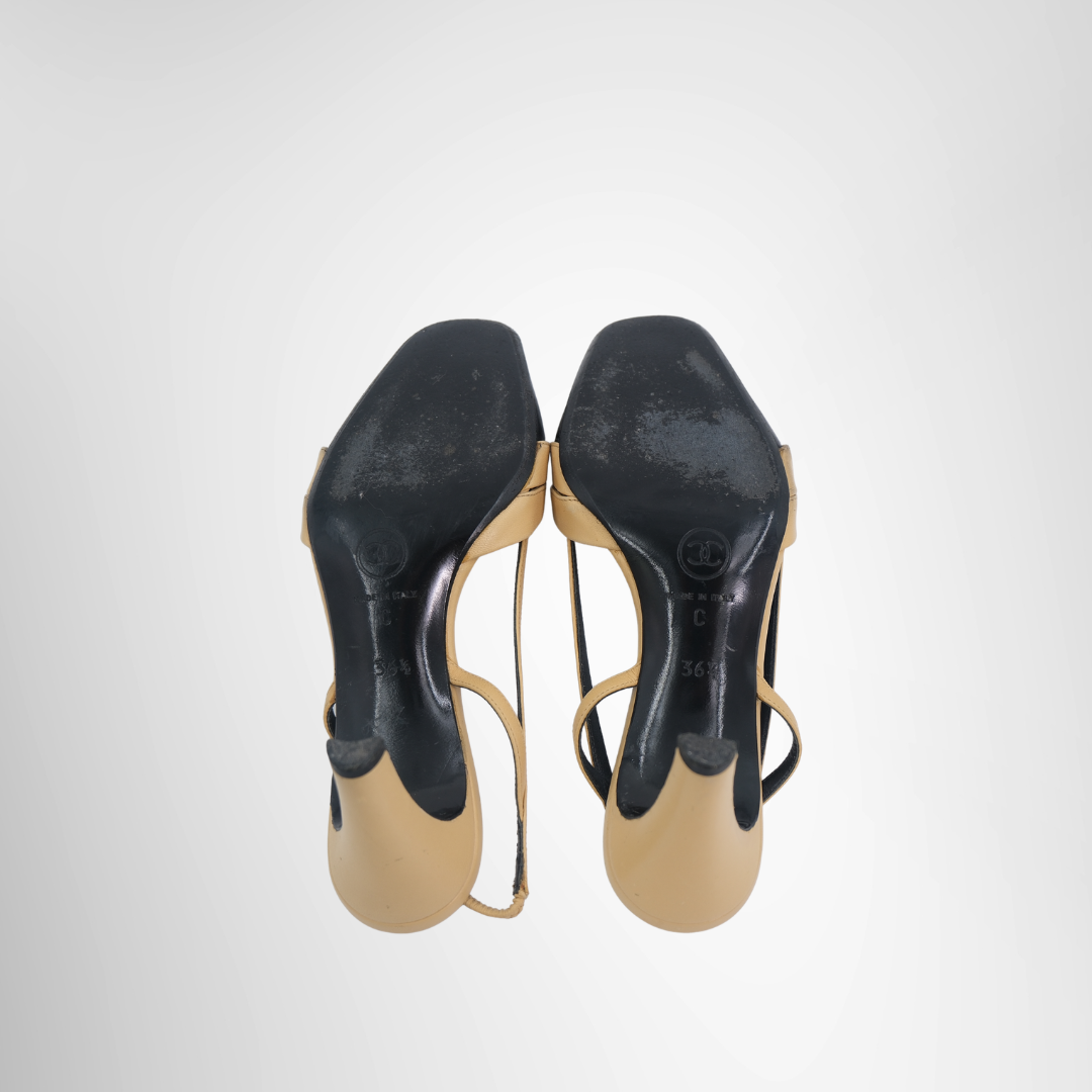 Dior Preowned Luxury Slingback Pumps Bottom View
