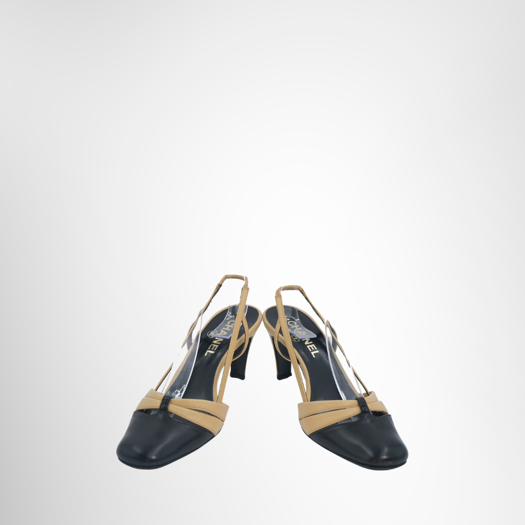 Dior Preowned Luxury Slingback Pumps Front And Side View