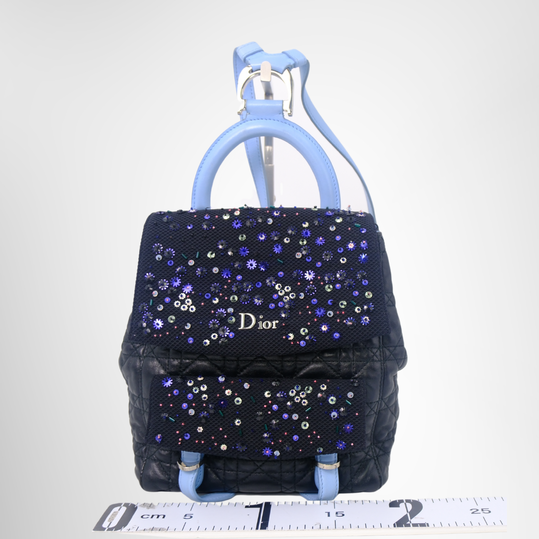 Dior Preowned Luxury Stardust Backpack Bag Front View - Antonio & Co.