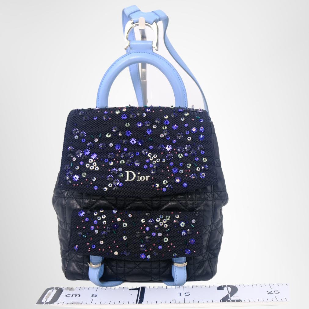 Dior Preowned Luxury Stardust Backpack Bag Front View - Antonio & Co.