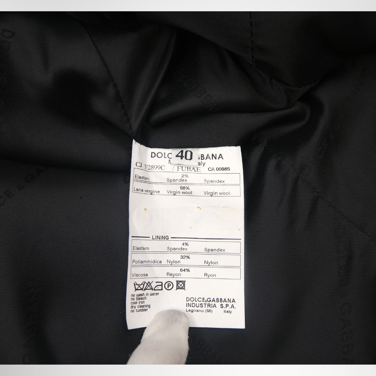 Dolce&Gabbana Black Blazer – Pre-Owned Luxury Brand Apparel – Antonio & Co Tag 2