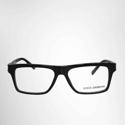 Dolce & Gabbana Rectangular Acetate Eyeglasses – Size 145