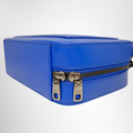 Dolce & Gabbana Preowned Luxury Logo Blue Leather Shoulder Bag Bottom Side View - Antonio & Co.