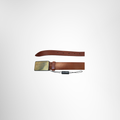 Dolce & Gabbana Preowned Luxury Logo Plate Leather Belt Front View Buckle And Strap