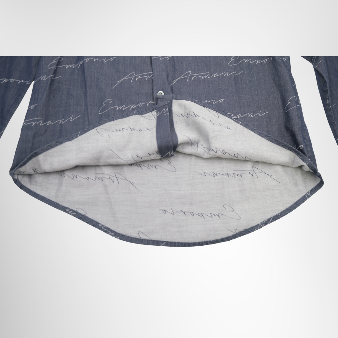 Emporio Armani Cotton Shirt Size M – Pre-Owned Luxury Apparel – Antonio & Co – Bottom View
