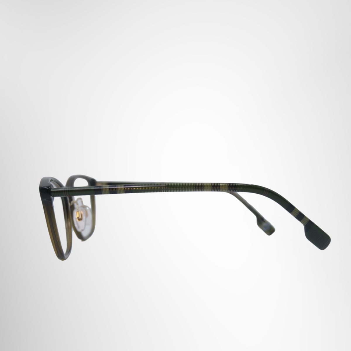 Burberry Green Square Prescription Glasses – Pre-Owned Luxury Brand Eyewear – Antonio & Co Exterior View