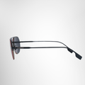 Burberry Henry Dark Grey Navigator Sunglasses – Pre-Owned Luxury Brand Eyewear – Antonio & Co Side Exterior View