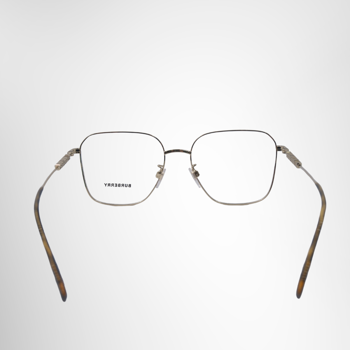 Burberry Light Gold Polygonal Prescription Glasses – Pre-Owned Luxury Brand Eyewear – Antonio & Co Back View