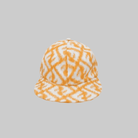 Fendi All-Over FF Cap – White / Orange