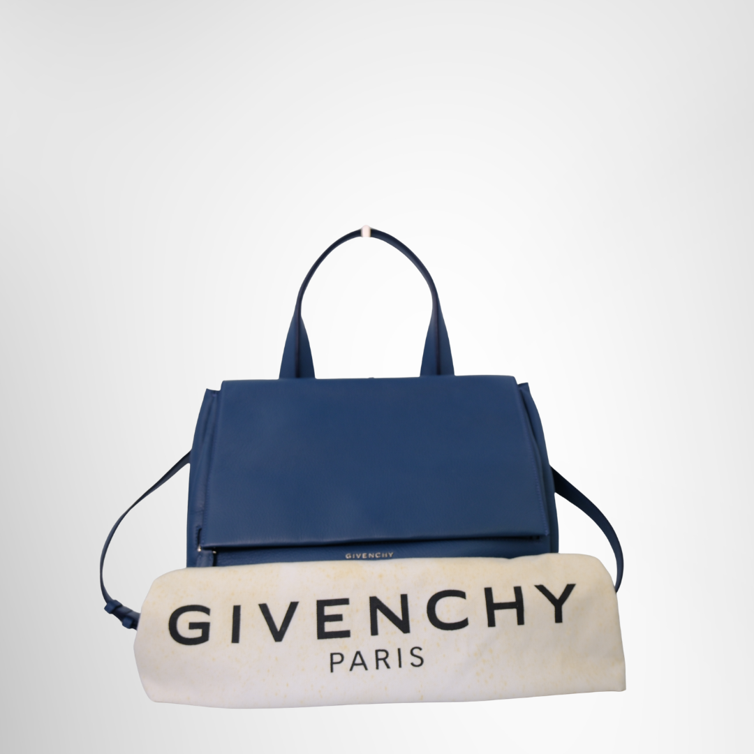 Small Pandora Pure Flap Bag in blue