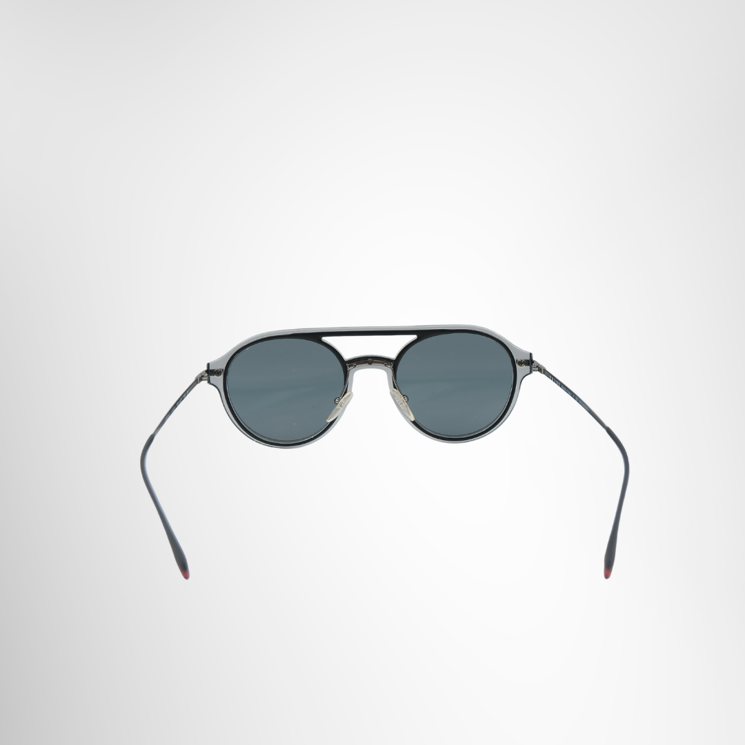 Prada Black Aviator-Style Sunglasses – Dark Gray Lenses