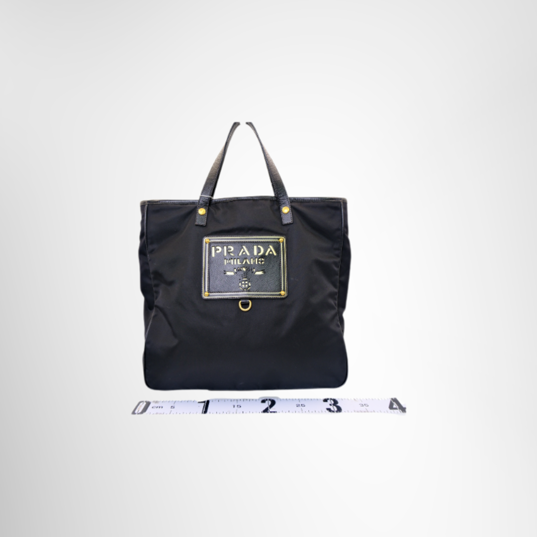 Tessuto Logo Oro Tote Bag