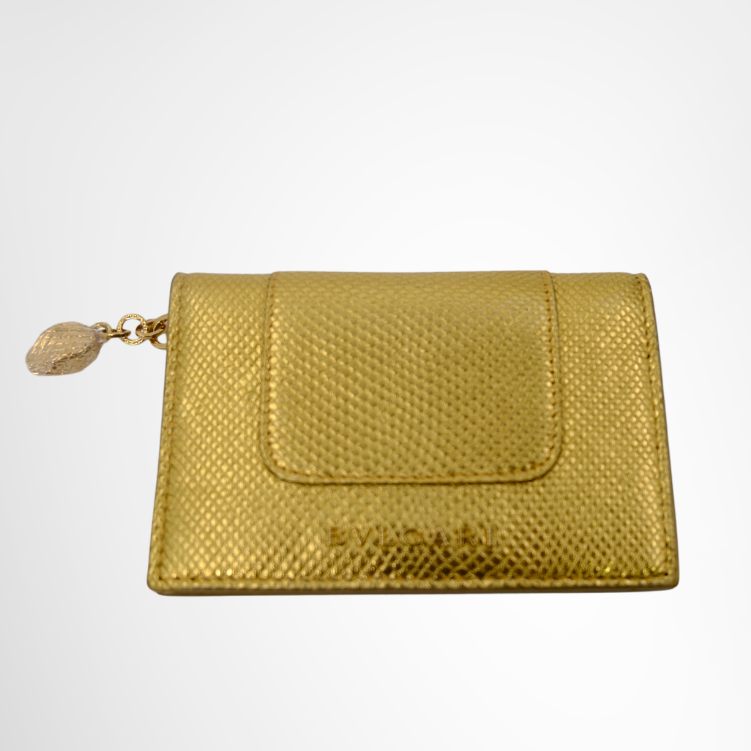 Serpenti Card Case Gold