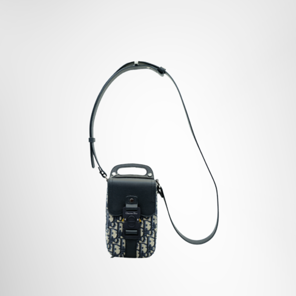 CHRISTIAN DIOR Oblique  Vertical Saddle Pouch