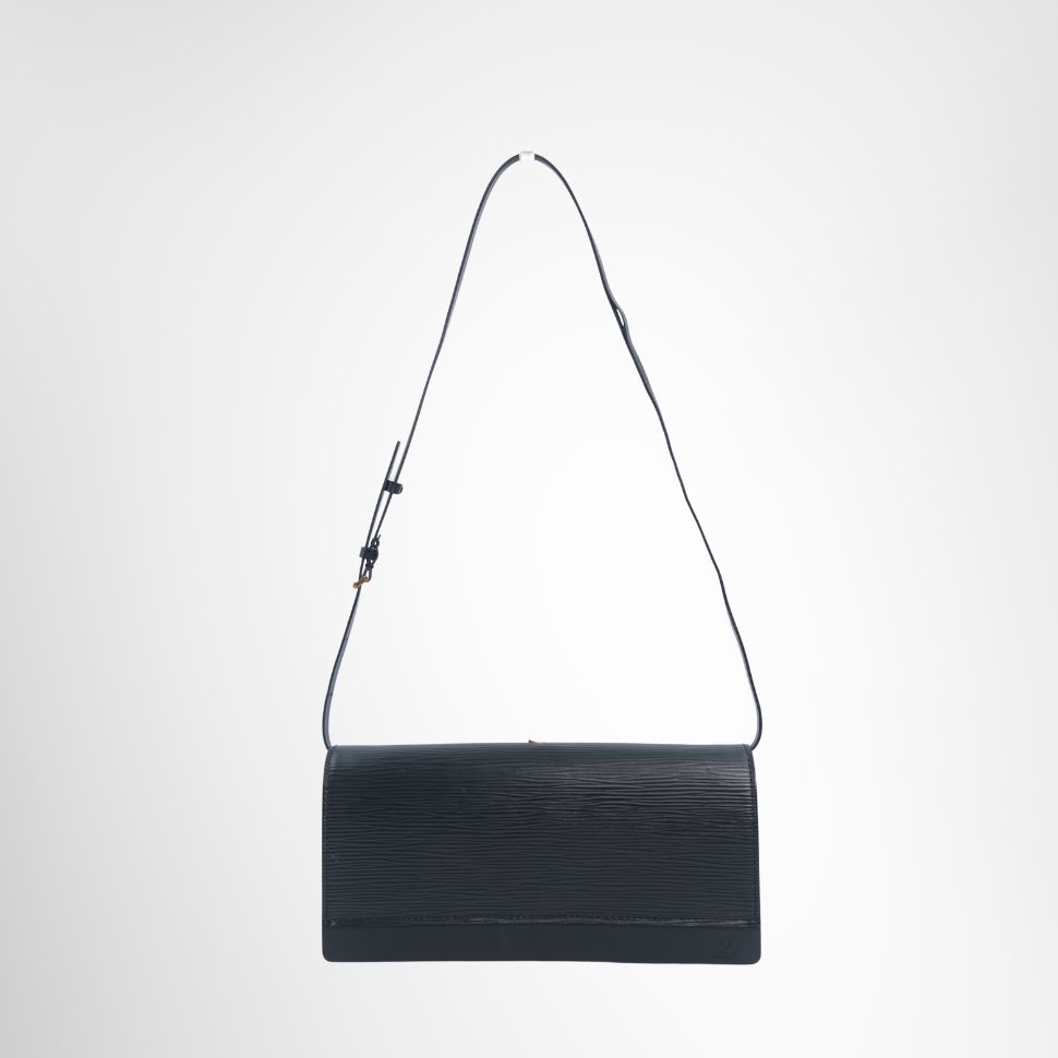 Honfleur Clutch Crafted Black Epi