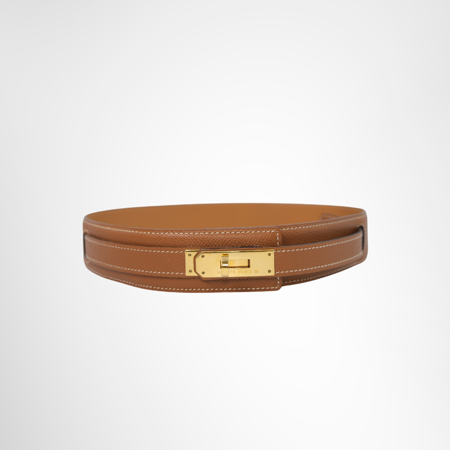 Kelly Belt Gold Epsom Leather