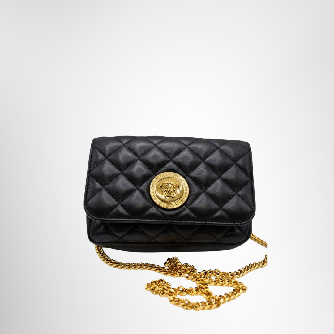Medusa Quilted Crossbody Bag
