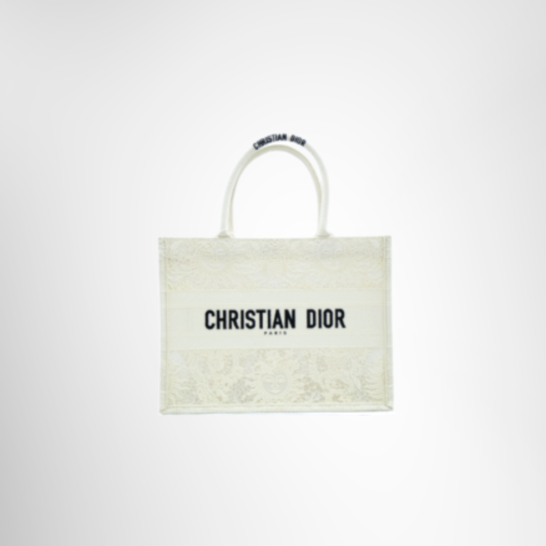 Book Tote White D-Lace