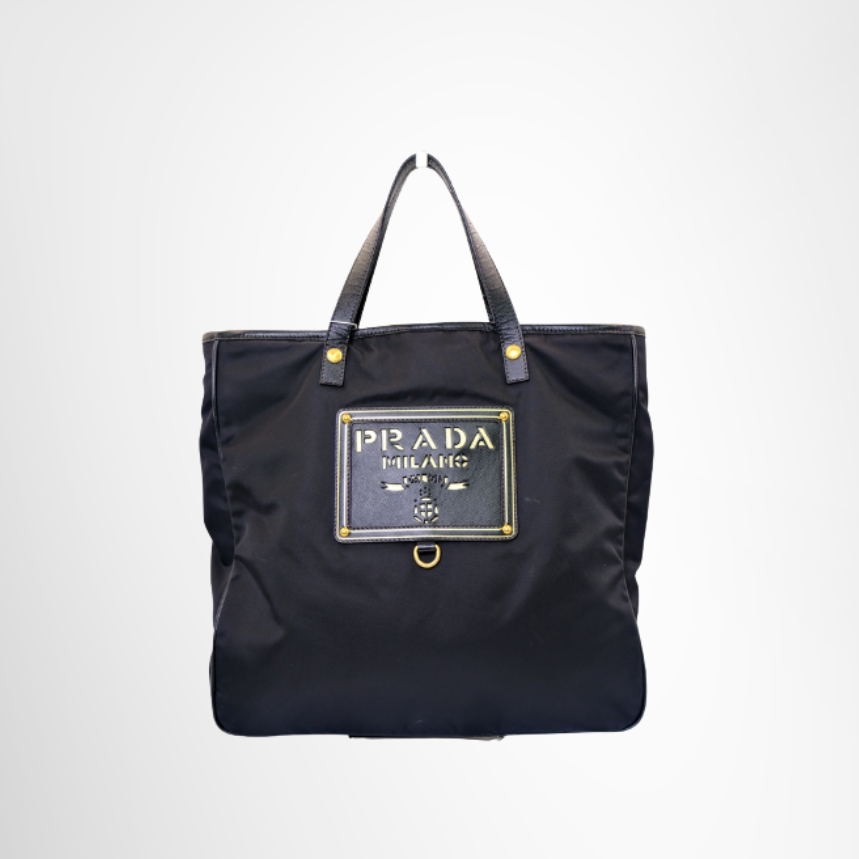 Tessuto Logo Oro Tote Bag