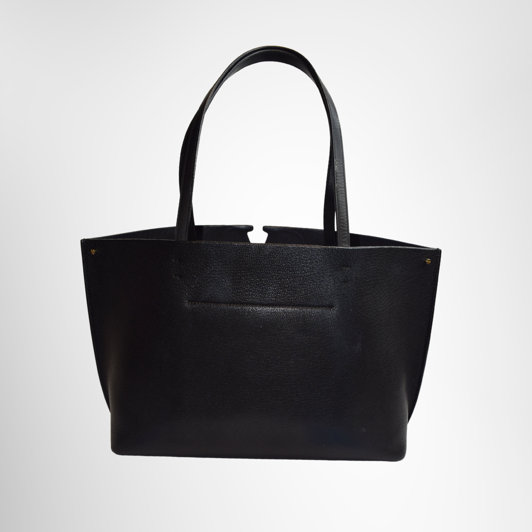 Valentino Garavani VLogo Leather Fill Me Tote Bag – Black