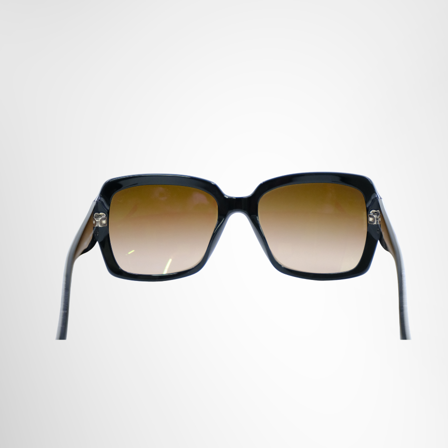 Brown Mauve Pixelated Snakeskin Frame Gradient Sunglasses