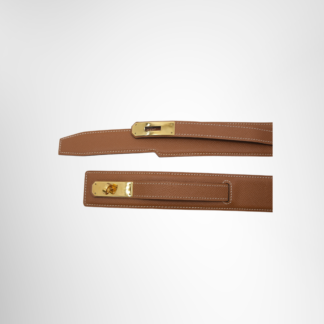 Kelly Belt Gold Epsom Leather