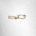Fendi FF Logo Hoop Earrings – Pre-Owned Luxury Accessories – Antonio & Co Side View