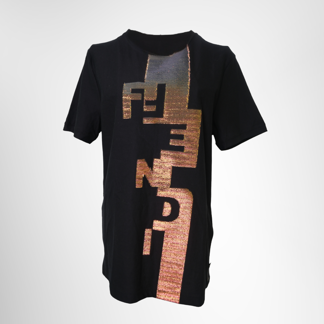 Cotton T-shirt in Vertical Logo