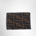 Fendi Zucca FF Logo Canvas Compact Wallet – Pre-Owned Luxury Brand Wallet – Antonio & Co Back View