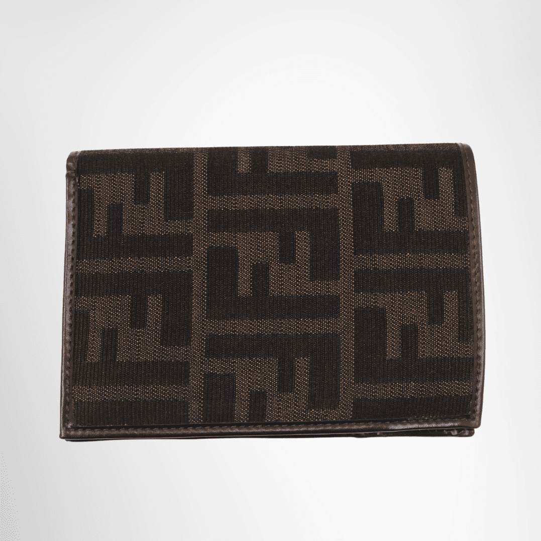 Fendi Zucca FF Logo Canvas Compact Wallet – Pre-Owned Luxury Brand Wallet – Antonio & Co Front Page