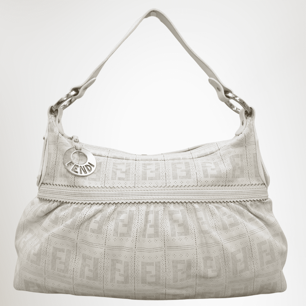 Fendi Zucca Monogram Chef Bag - White
