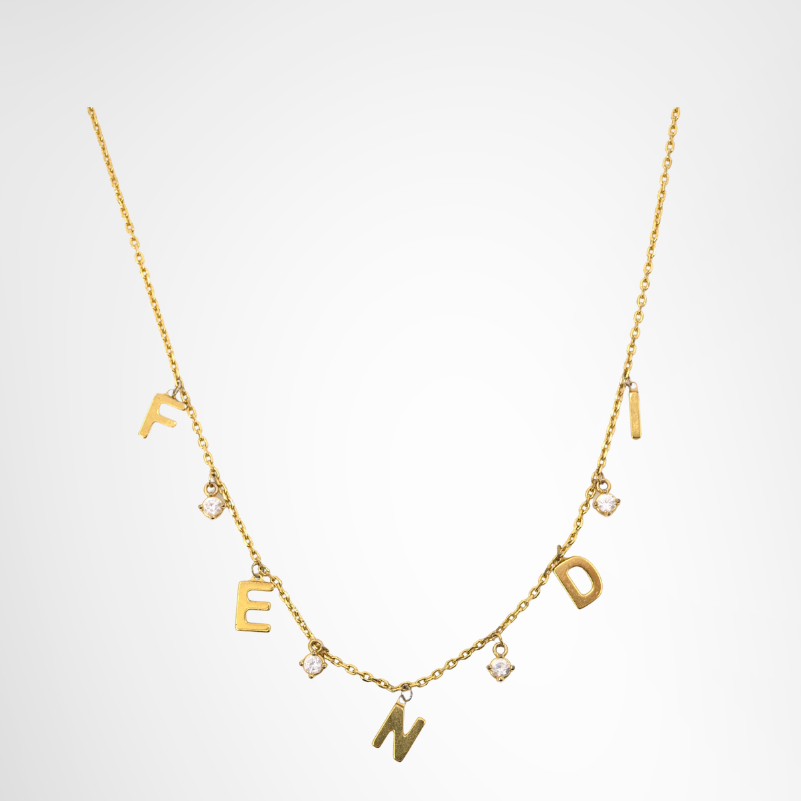 Fendi Logo Embellished Necklace – Pre-Owned Luxury Accessory – Antonio & Co – Front Page