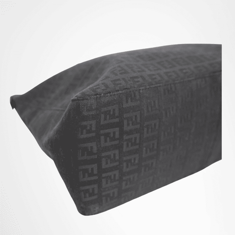 Fendi Black Zucchino Canvas Tote Bag – Black