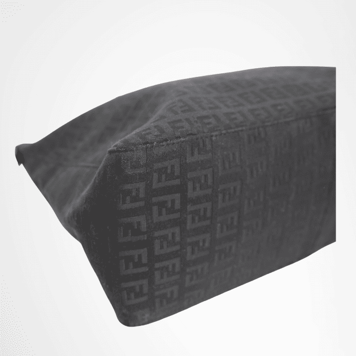 Fendi Black Zucchino Canvas Tote Bag – Black