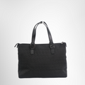 Fendi Preowned Luxury Bag Black Fendi Zucchino Canvas Tote Bag Front View