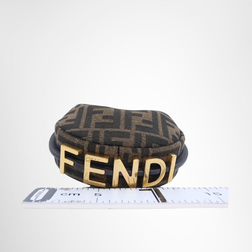 Fendi Preowned Luxury Bag Fendigraphy Mini Hobo Bag Bottom View