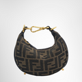 Fendi Preowned Luxury Bag Fendigraphy Mini Hobo Bag Front View