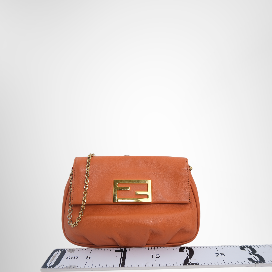 Fendi Preowned Luxury Bag Fendista Pochette Crossbody Front View 3