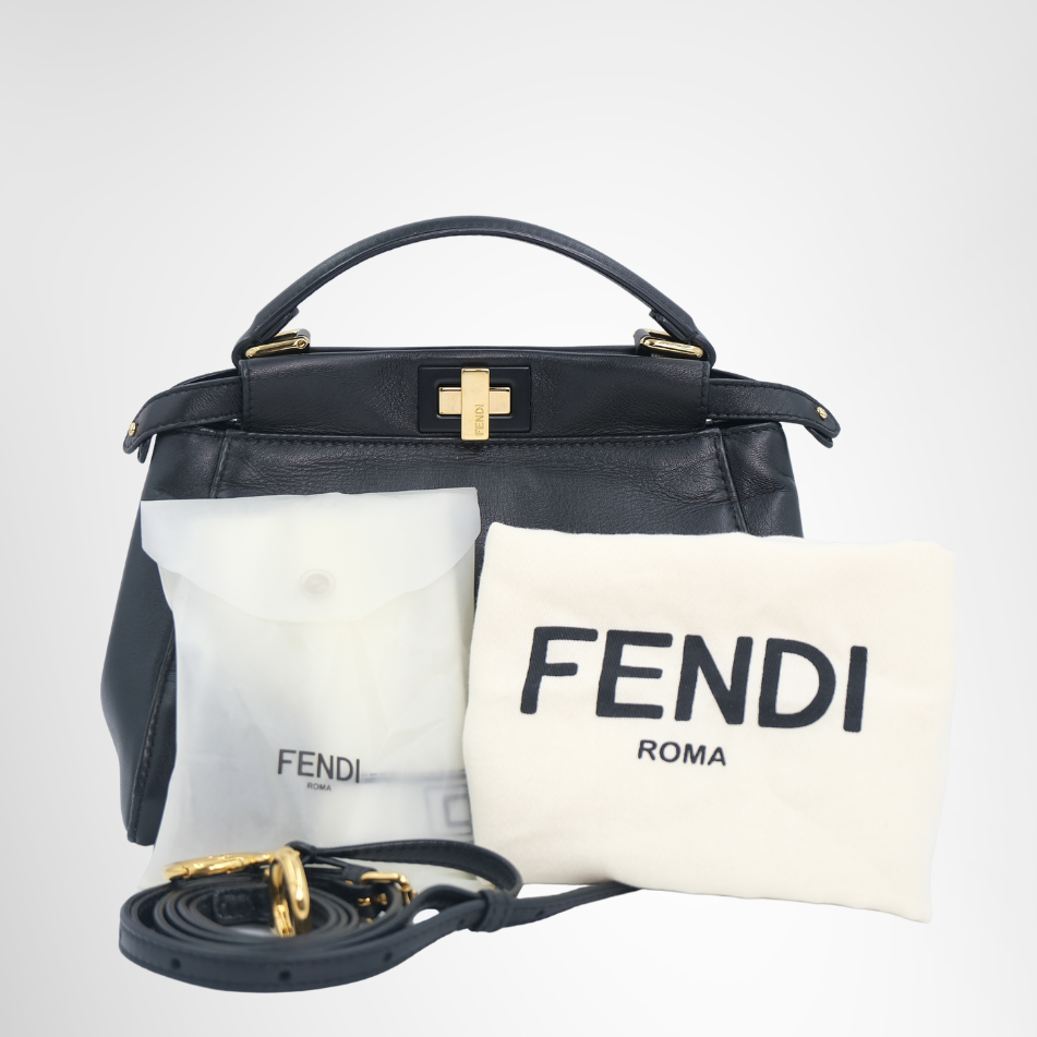 Fendi Preowned Luxury Bag Peekaboo Mini Bag Front View 2