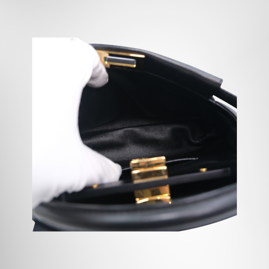 Fendi Preowned Luxury Bag Peekaboo Mini Bag Interior View