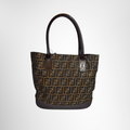 Fendi Preowned Luxury Bag Zucca Pattern Tote Bag Front View
