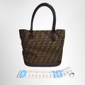 Fendi Preowned Luxury Bag Zucca Pattern Tote Bag Front View 2