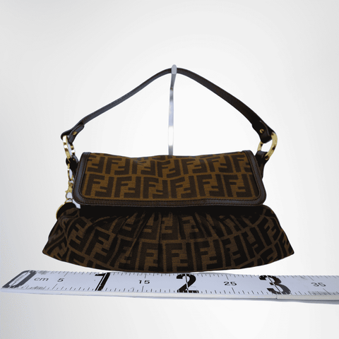 Fendi Preowned Luxury Bag Zucca Shoulder Bag Front View 2