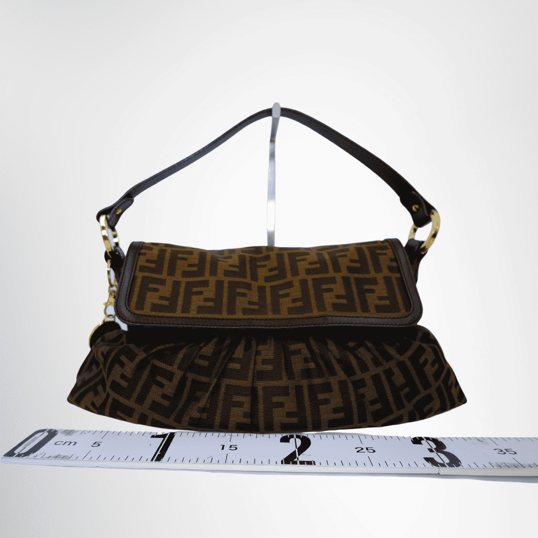 Fendi Preowned Luxury Bag Zucca Shoulder Bag Front View 2