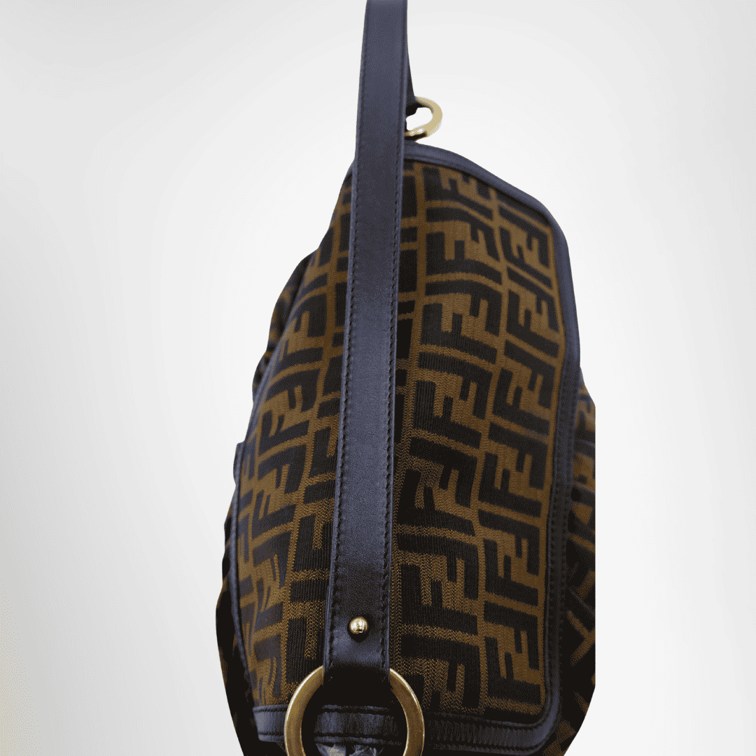 Fendi Preowned Luxury Bag Zucca Shoulder Bag Top View