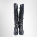 Fendi Preowned Luxury Boots Logo Long Boots Front View