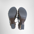 Fendi Preowned Luxury Clogs Fendi Baguette Show Leather High-Heeled Clogs Bottom View