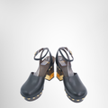 Fendi Preowned Luxury Clogs Fendi Baguette Show Leather High-Heeled Clogs Front View 2
